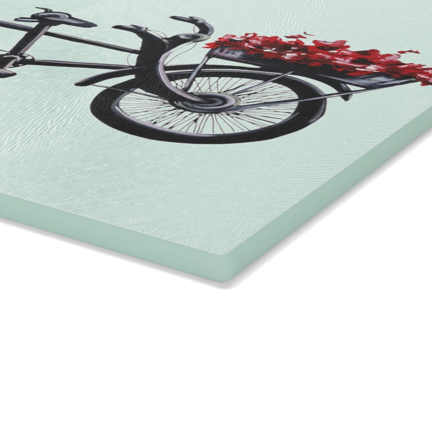 Glass Cutting Board - Tandem Bicycle Blank Candice Griffy Original