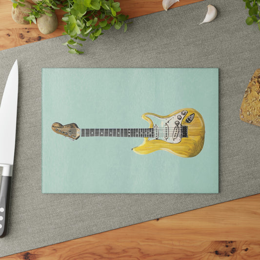 Glass Cutting Board - Guitar Candice Griffy Original