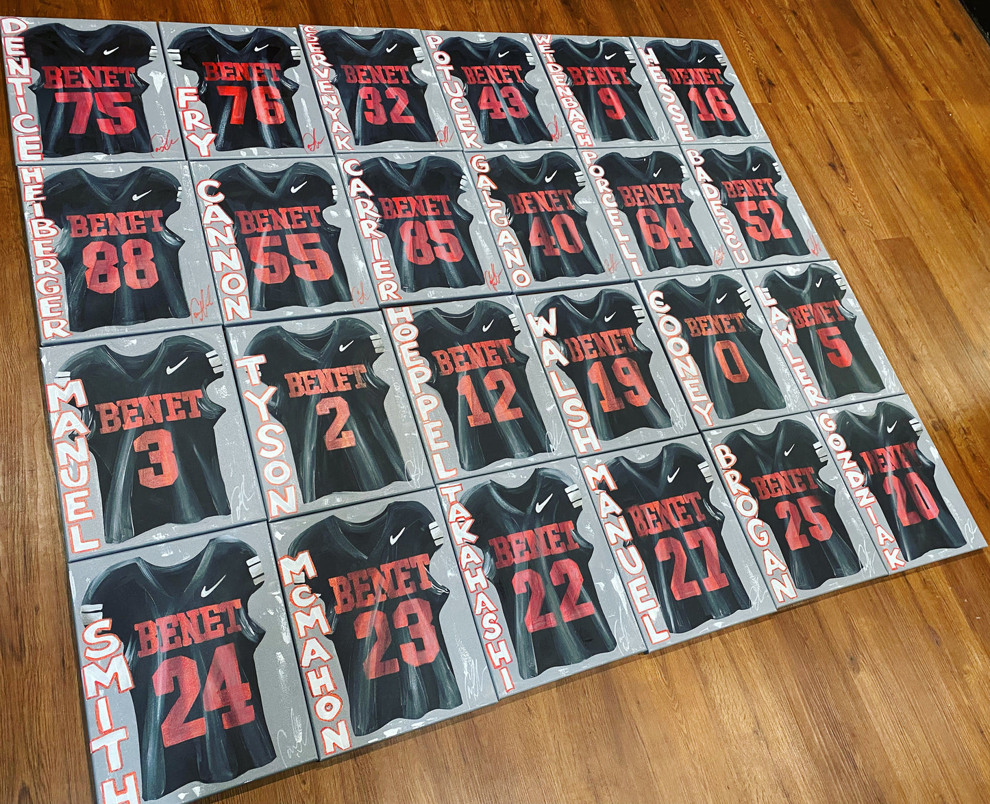 FREE SHIPPING - FOOTBALL Personalized Sports Jersey Painting