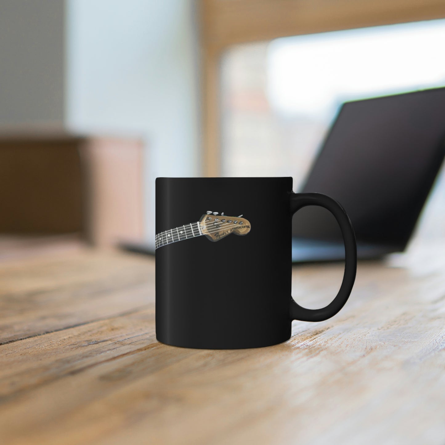 11oz Black Mug Guitar Candice Griffy Designs Original