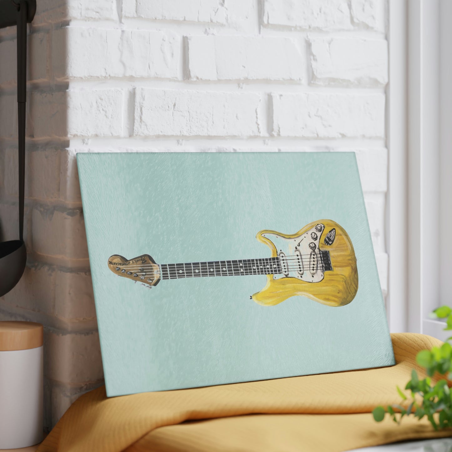 Glass Cutting Board - Guitar Candice Griffy Original
