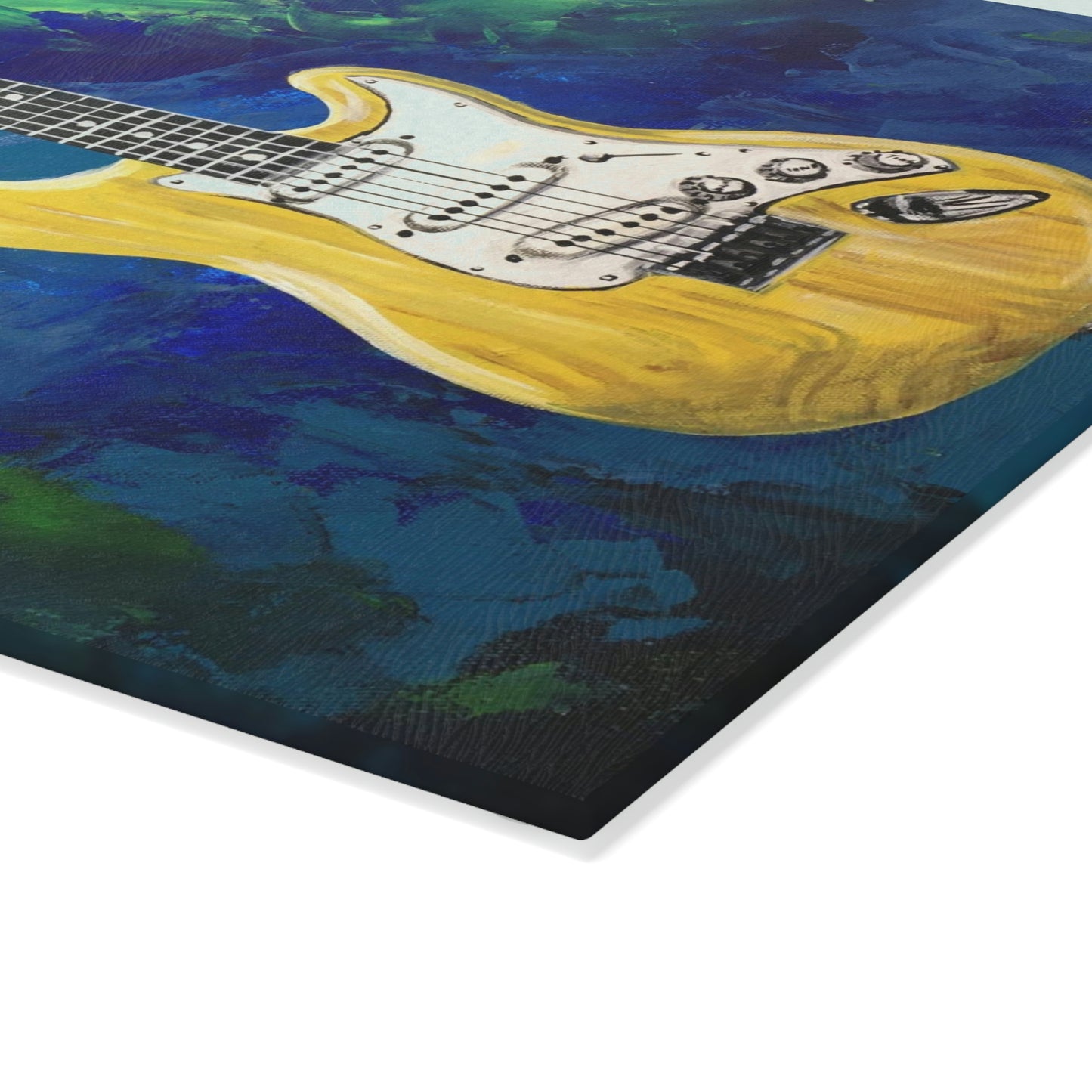 Glass Cutting Board - Warp Guitar Candice Griffy Original