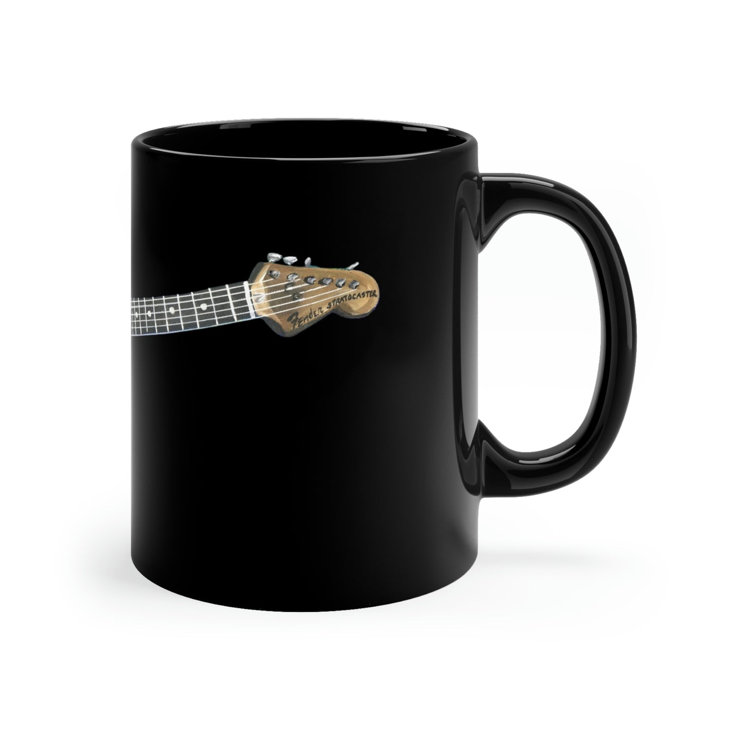 11oz Black Mug Guitar Candice Griffy Designs Original