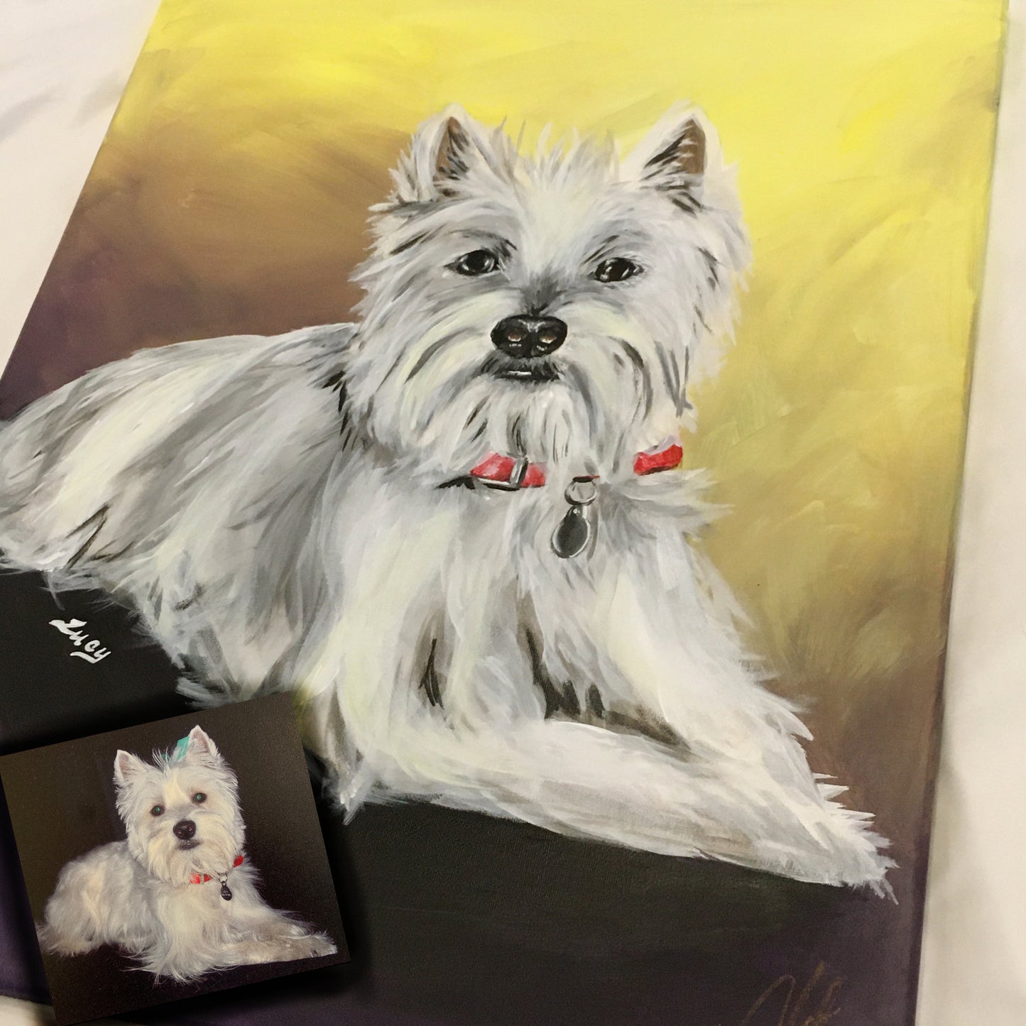 FREE SHIPPING - Personalized Pet Portrait