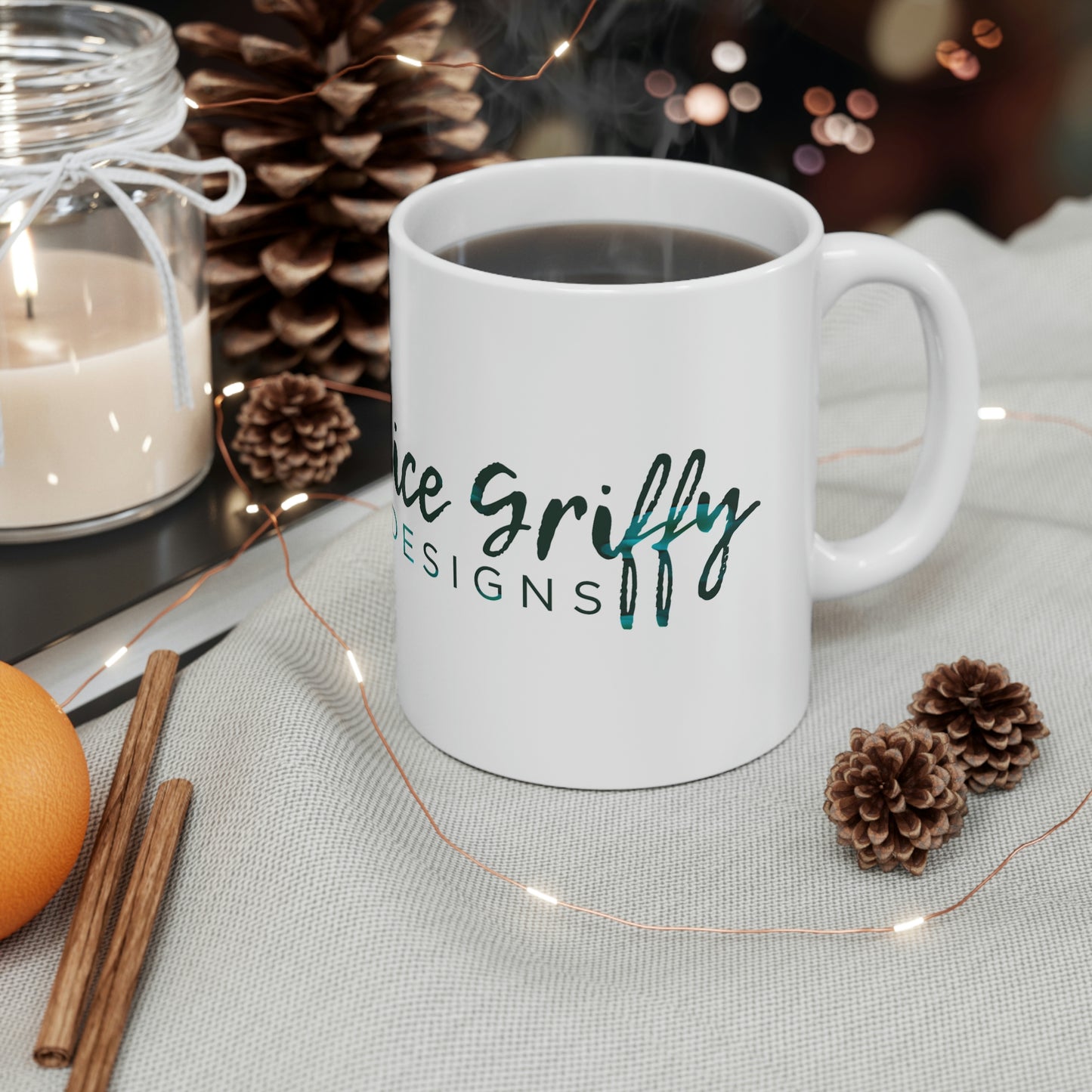 Candice Griffy Designs Wide Logo Ceramic Mug 11oz
