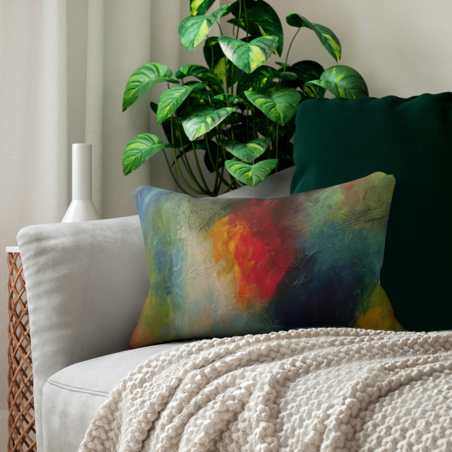 Spun Polyester Lumbar Pillow - abstract Candice Griffy Designs Orginal