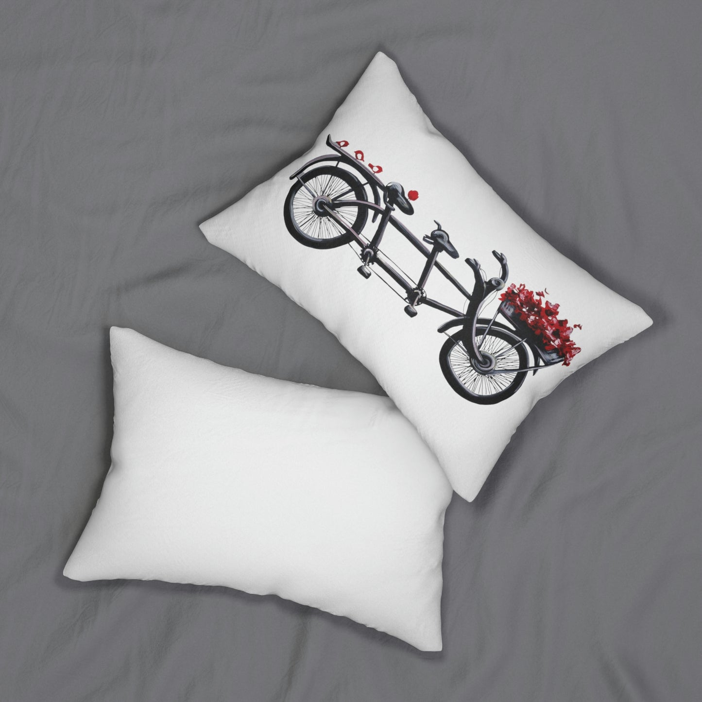 Spun Polyester Lumbar Pillow Tandem Bicycle Candice Griffy Designs original