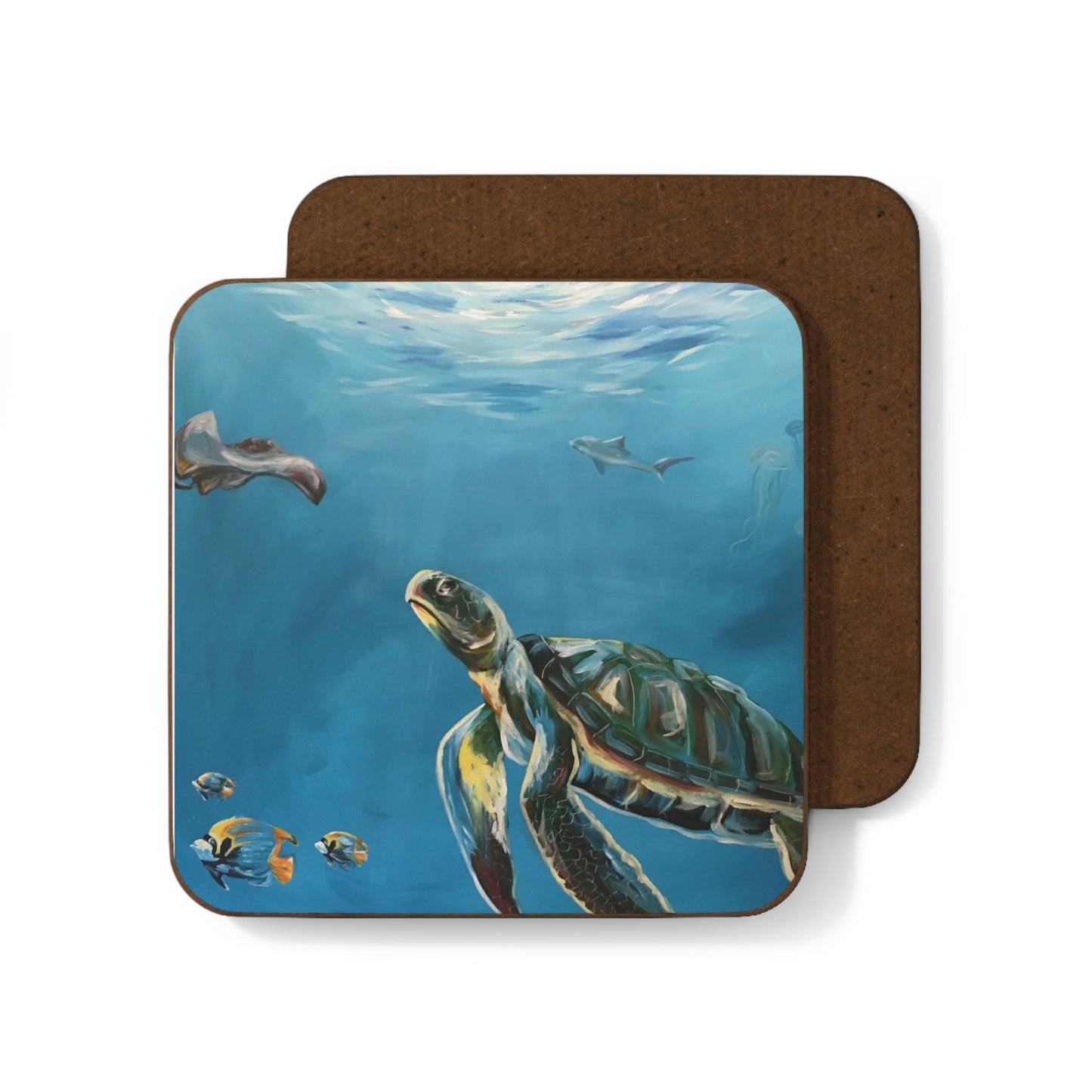 Hardboard Back Coaster - Sea Turtle