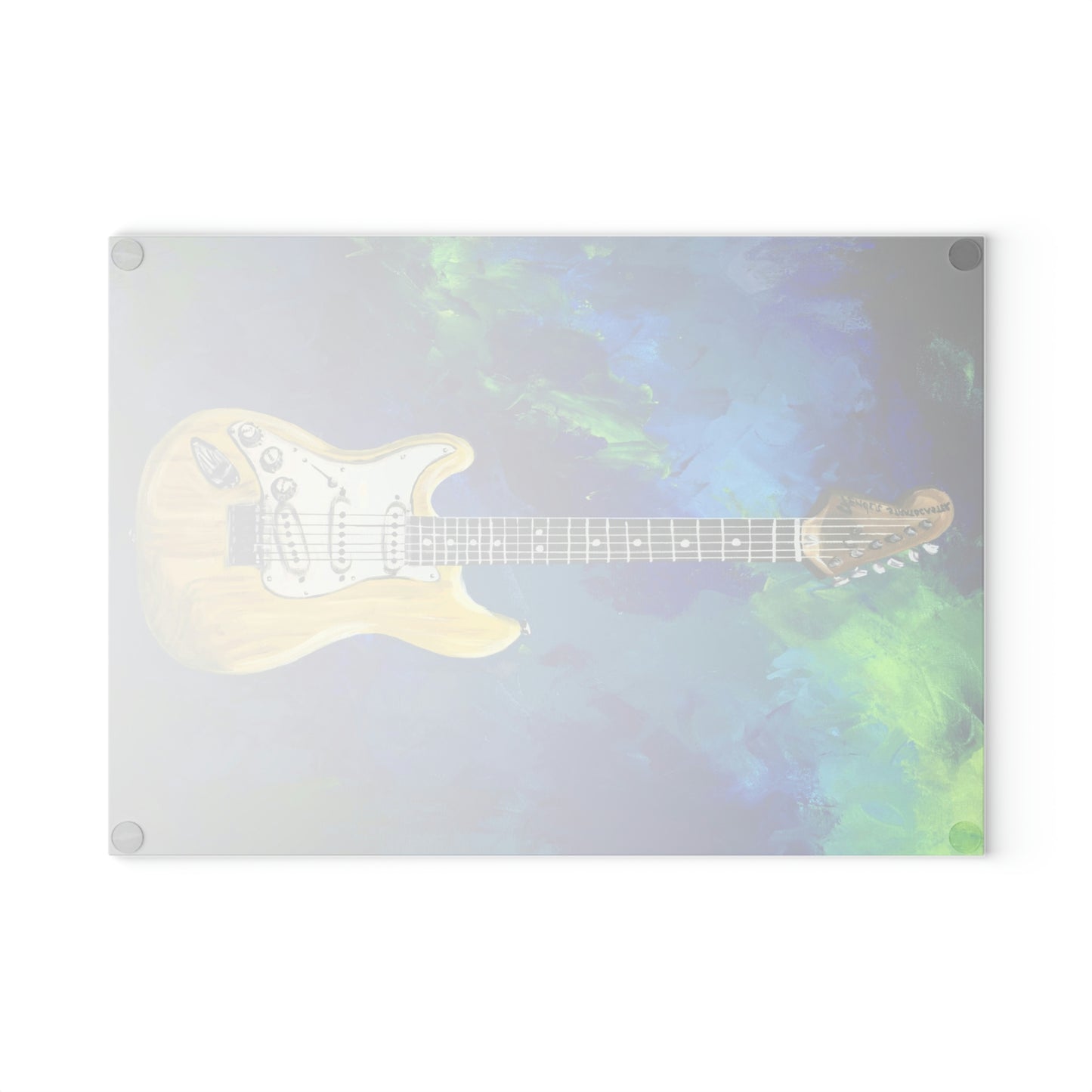 Glass Cutting Board - Warp Guitar Candice Griffy Original