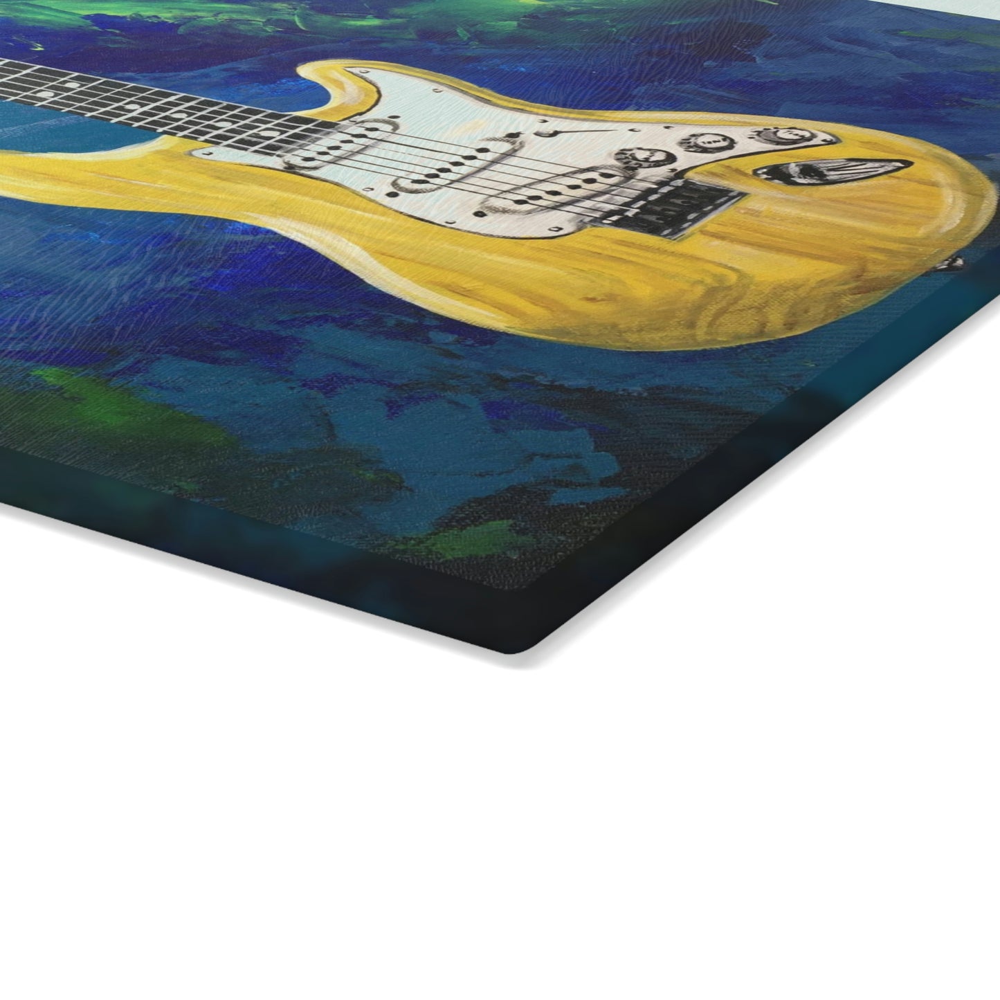 Glass Cutting Board - Warp Guitar Candice Griffy Original