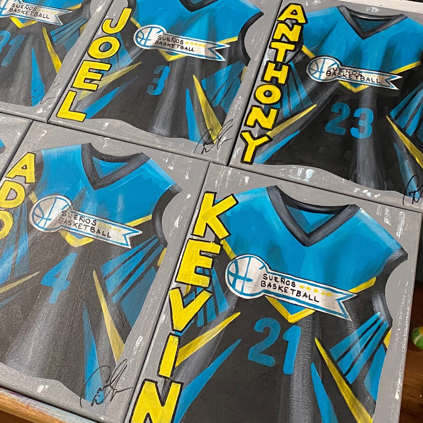 FREE SHIPPING - BASKETBALL Personalized Sports Jersey Painting