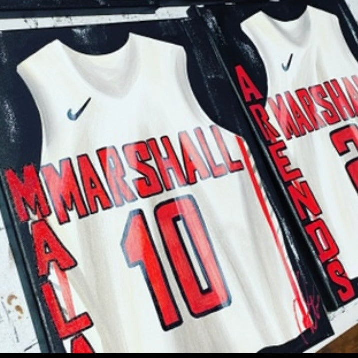 FREE SHIPPING - BASKETBALL Personalized Sports Jersey Painting