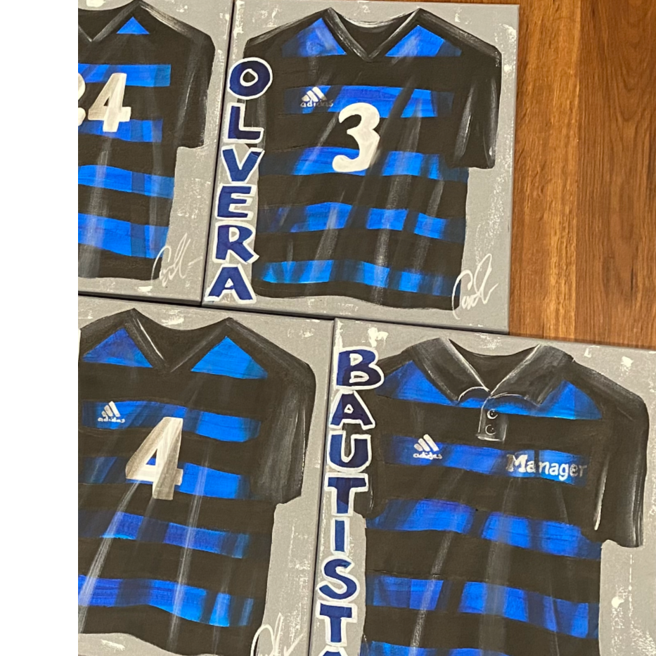 FREE SHIPPING - SOCCER Personalized Sports Jersey Painting