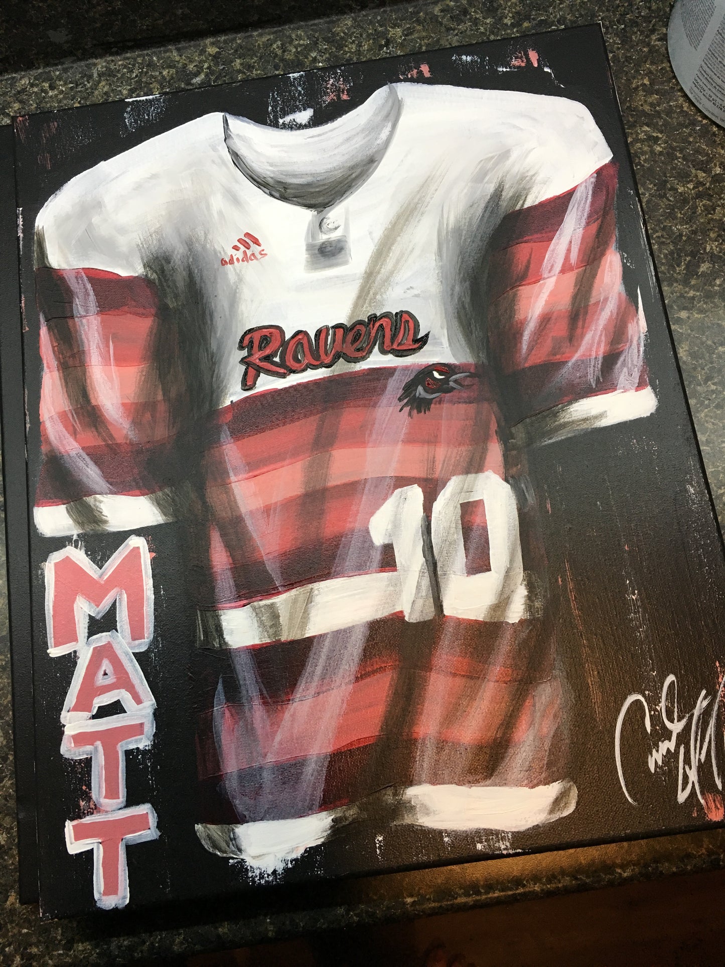 FREE SHIPPING - BASEBALL Personalized Sports Jersey Painting