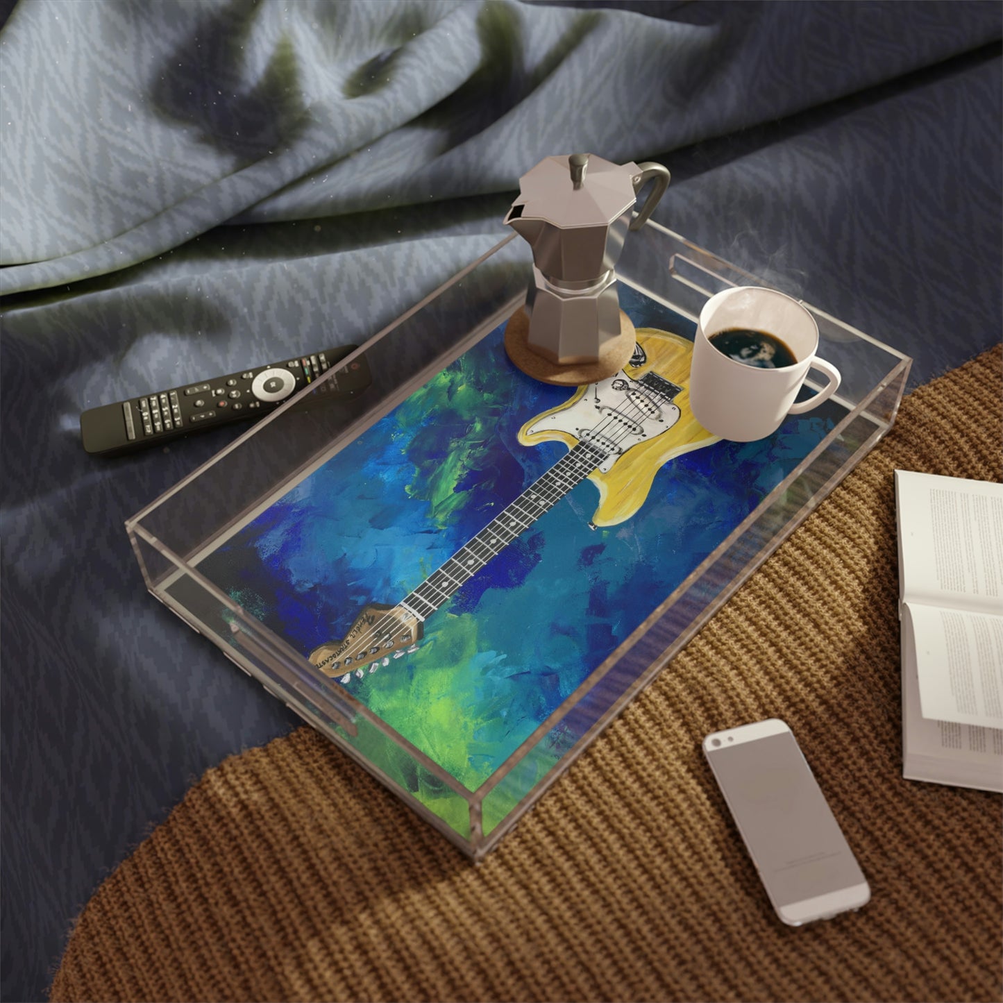Acrylic Serving Tray - Warp Guitar Candice Griffy Original