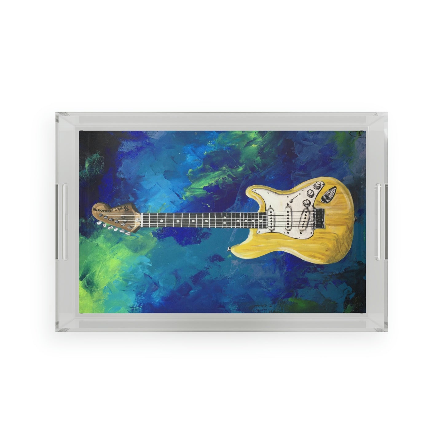 Acrylic Serving Tray - Warp Guitar Candice Griffy Original