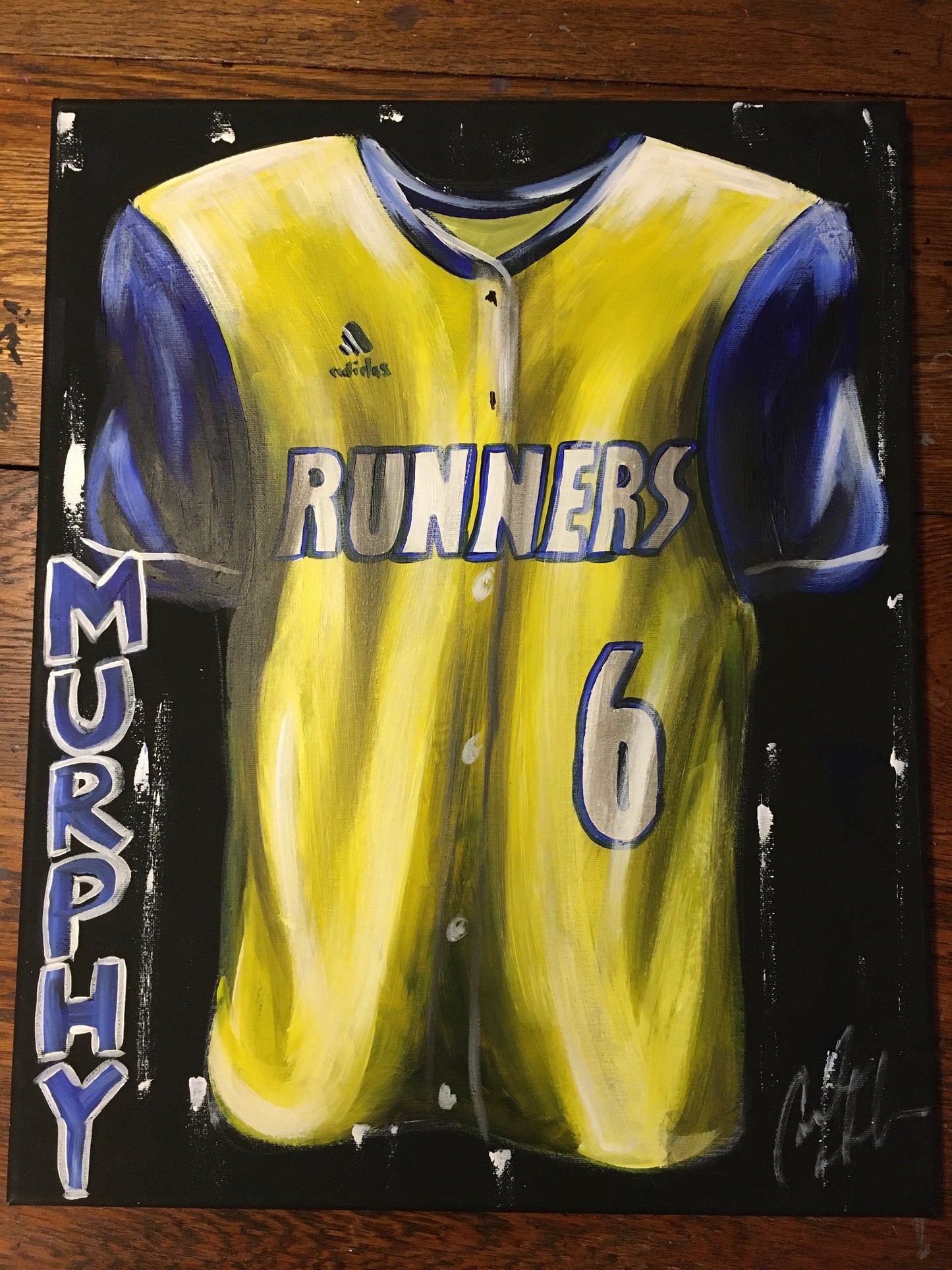 FREE SHIPPING - BASEBALL Personalized Sports Jersey Painting
