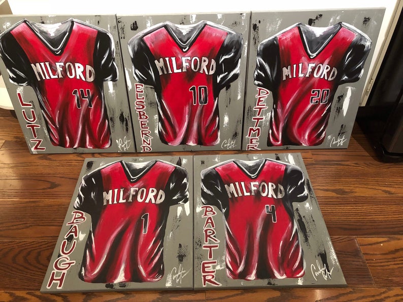 FREE SHIPPING - BASEBALL Personalized Sports Jersey Painting