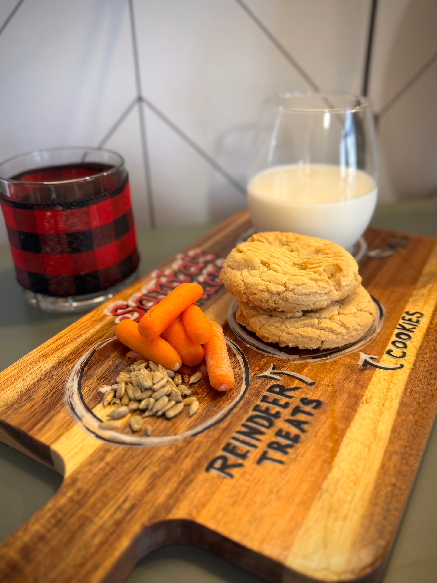 Santa’s Treats Christmas Butcher Block Charcuterie Board