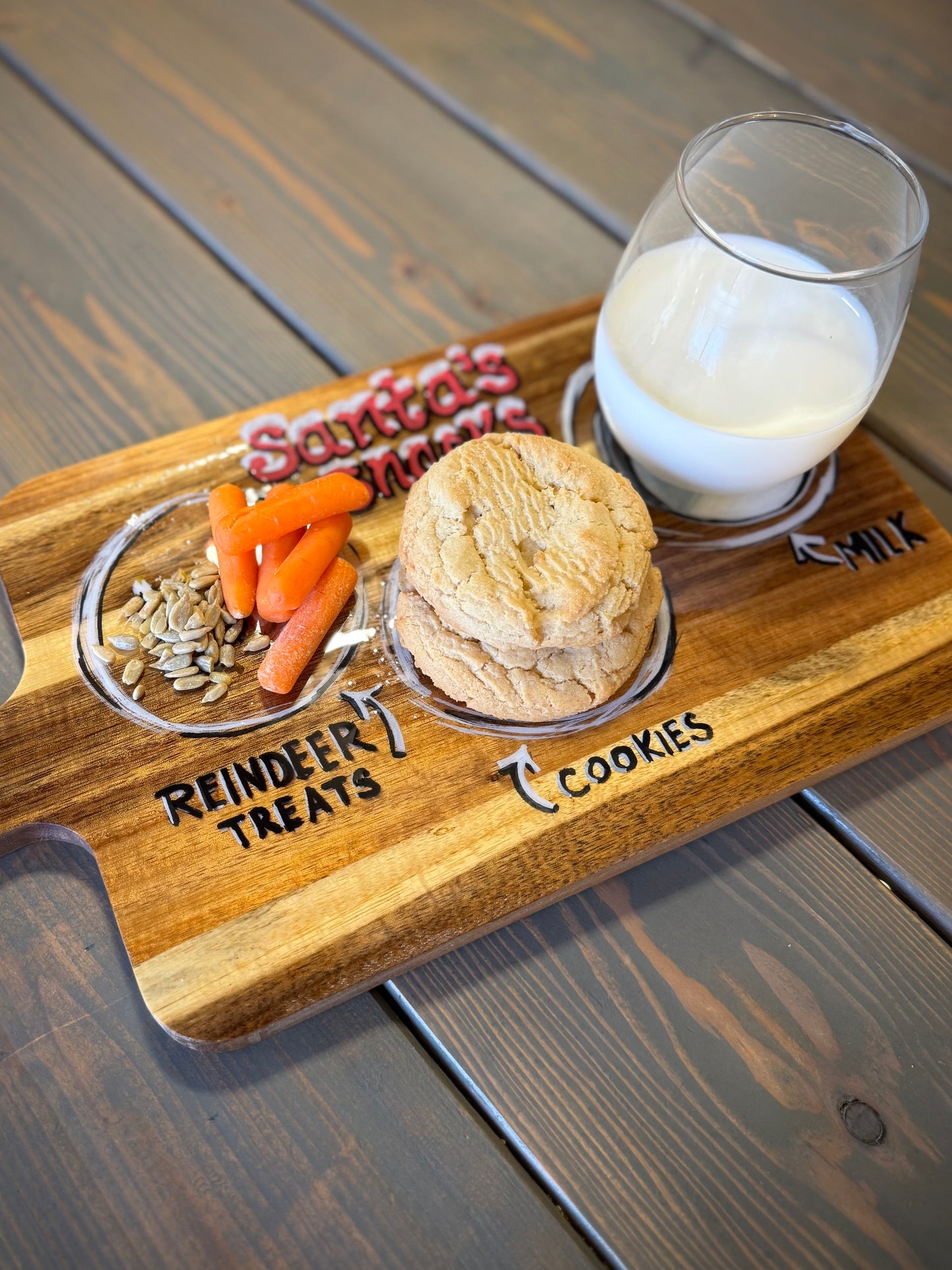Santa’s Treats Christmas Butcher Block Charcuterie Board