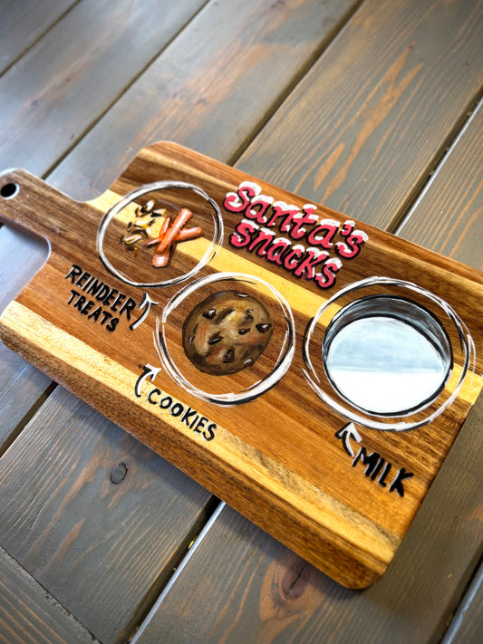 Santa’s Treats Christmas Butcher Block Charcuterie Board
