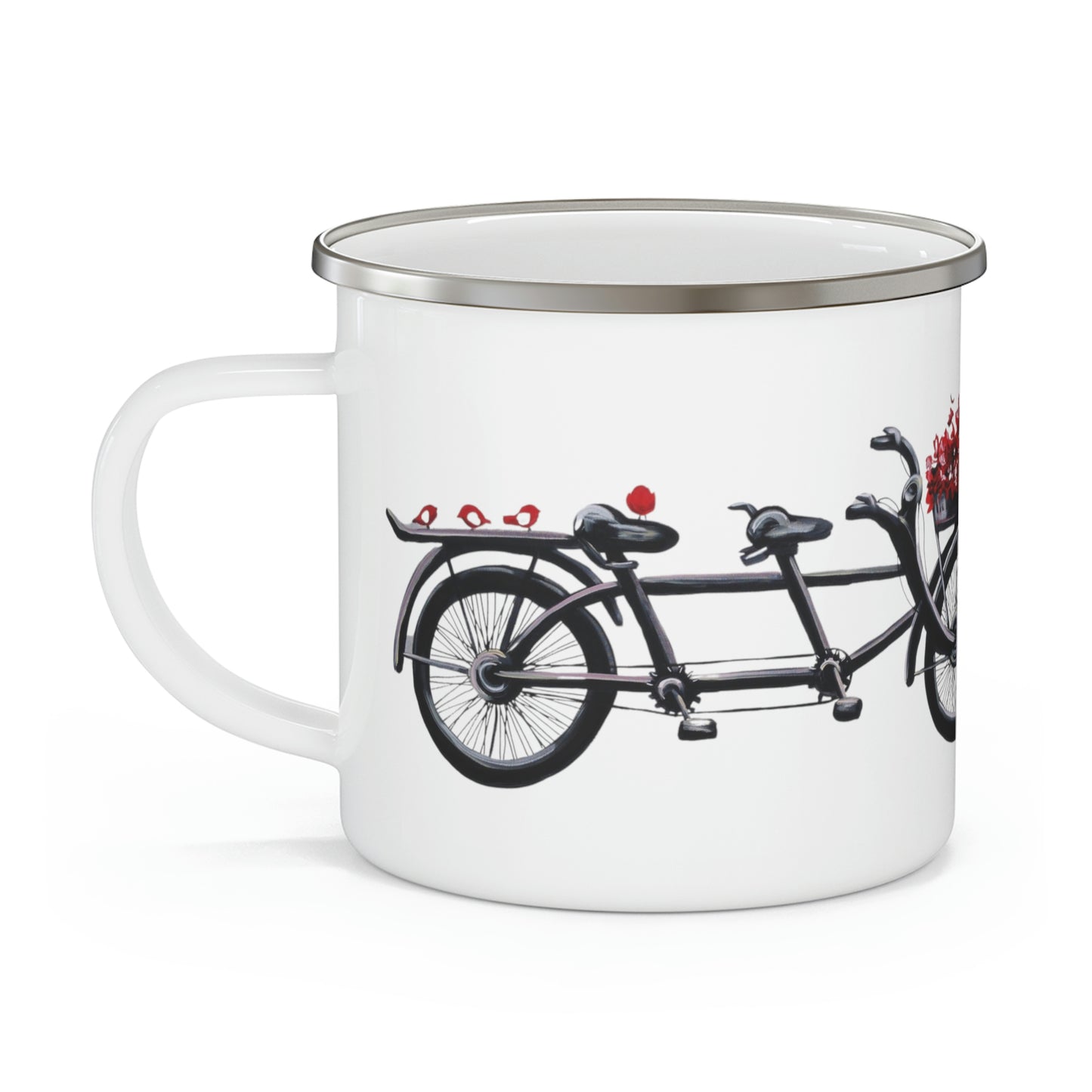 Enamel Camping Mug - Tandem Bicycle Candice Griffy Designs Original