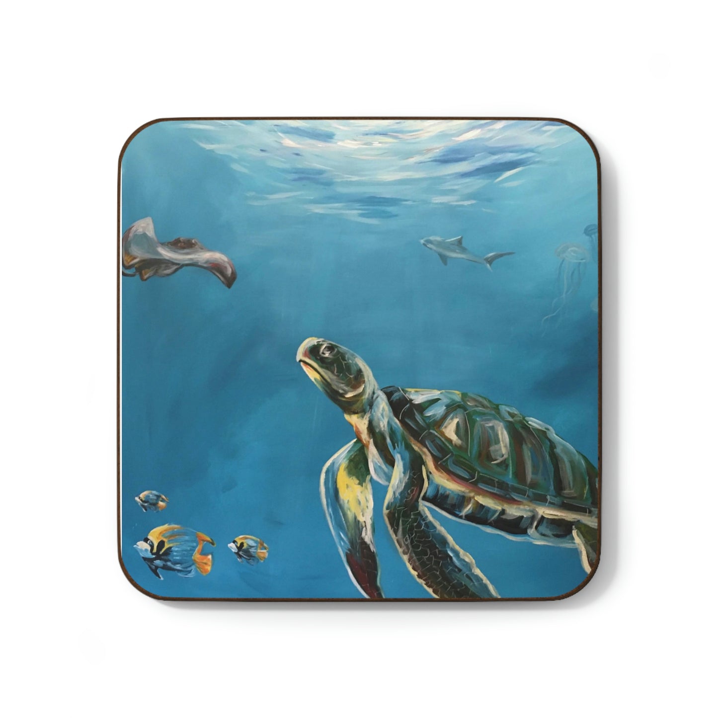Hardboard Back Coaster - Sea Turtle