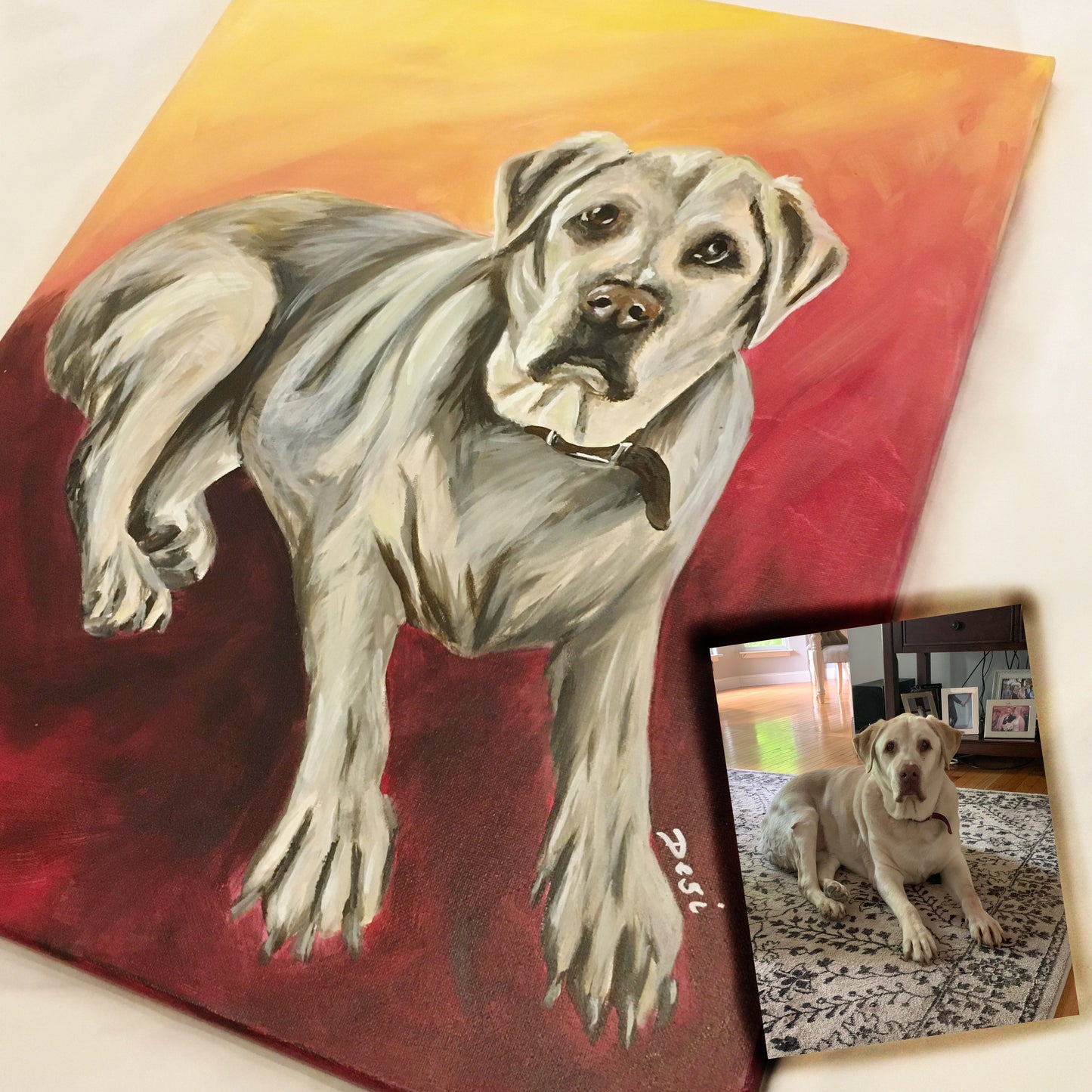 FREE SHIPPING - Personalized Pet Portrait