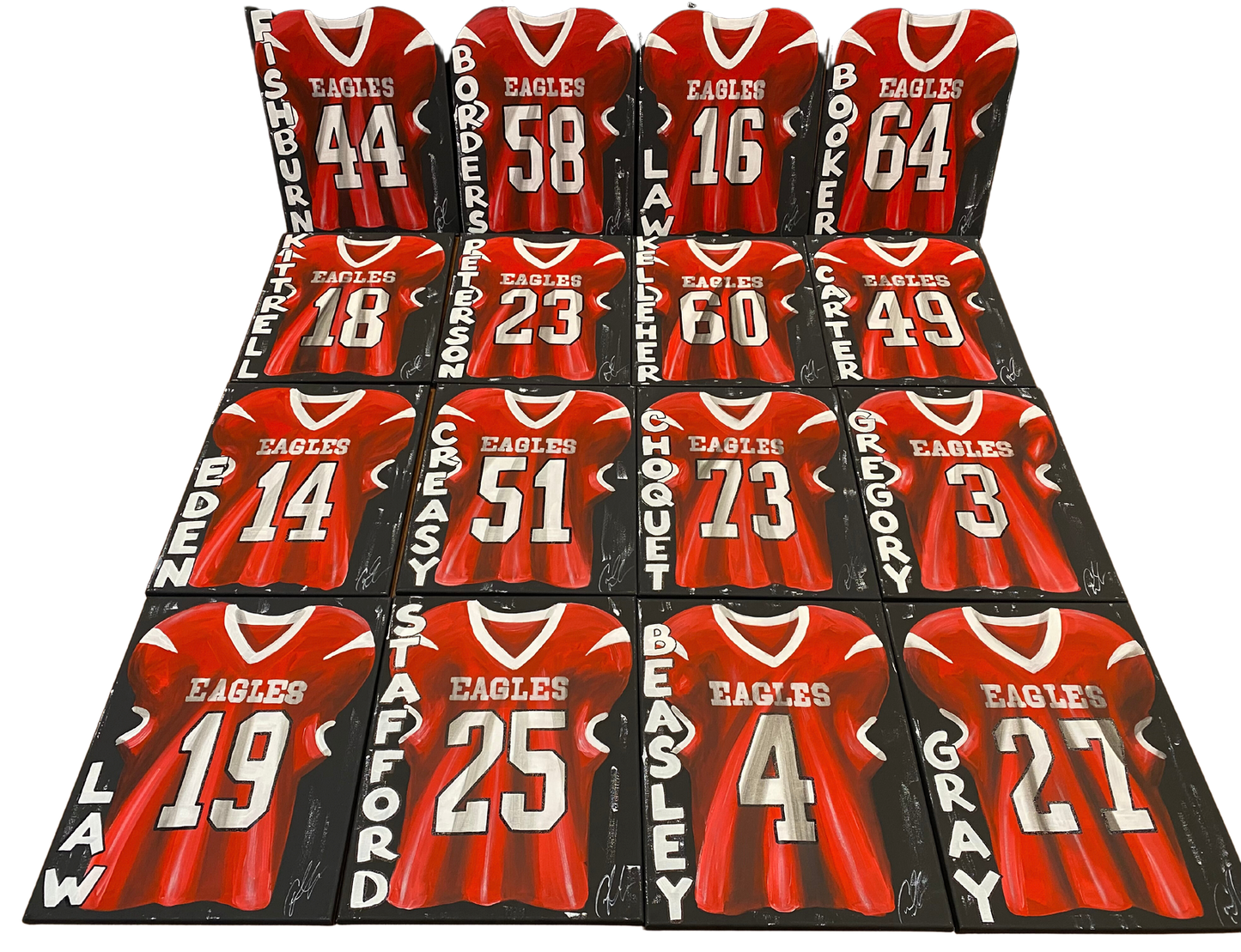 FREE SHIPPING - FOOTBALL Personalized Sports Jersey Painting