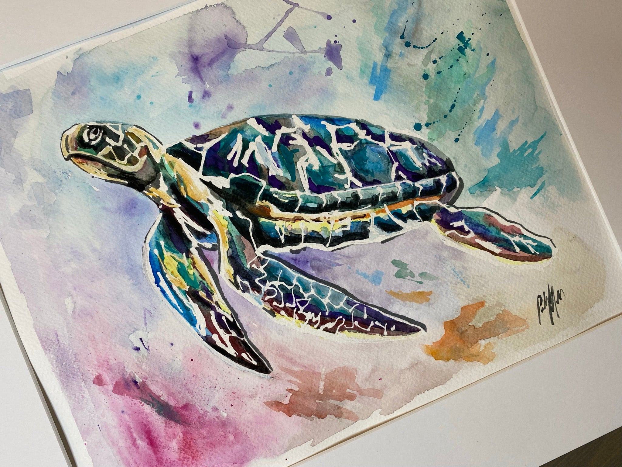 Hand painted online Sea Turtle Painting